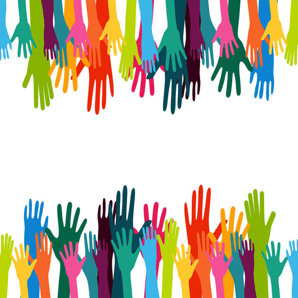 colorful up hand background, vector illustration