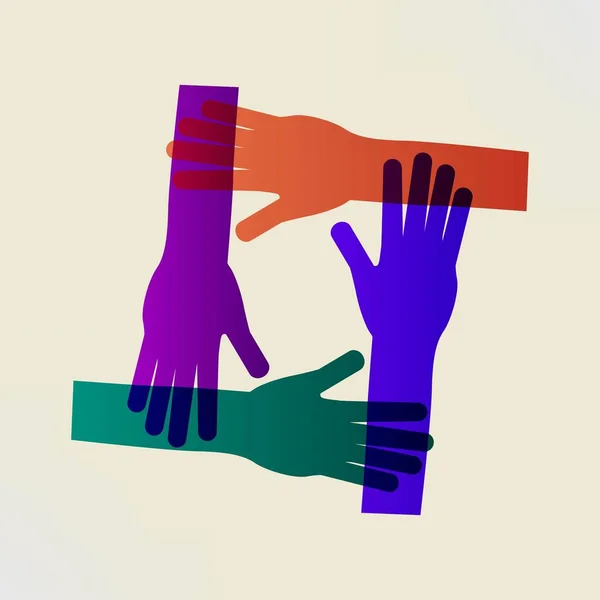 Hands Connecting Icon Vector Illustration — Stock Vector