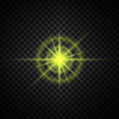 sarı parlak ışık glitter, vektör çizim