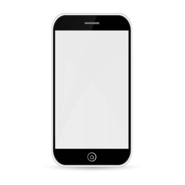 Mükemmel detaylı modern akıllı telefon yalıtım, vektör çizim