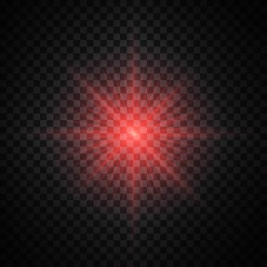 Kırmızı parlama ışık efekti, vektör çizim