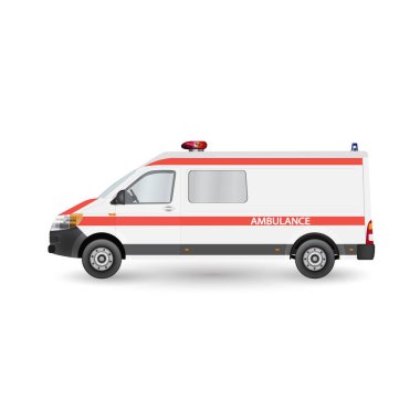 Ambulans araba beyaz izole