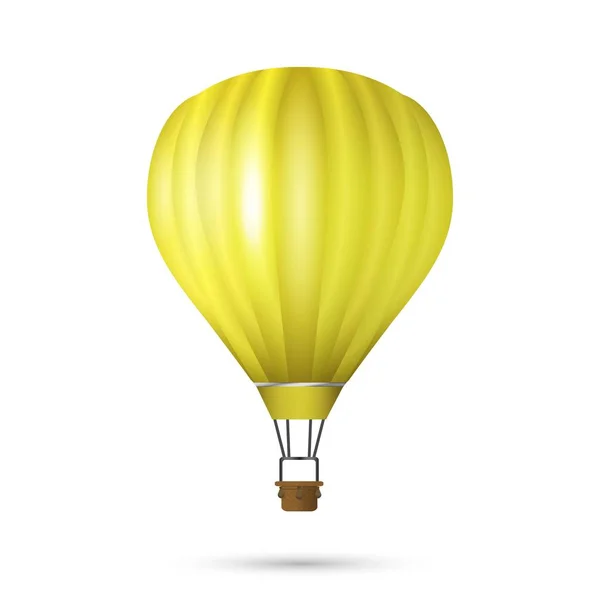 Hete Lucht Ballon Pictogram Geïsoleerd Wit — Stockvector