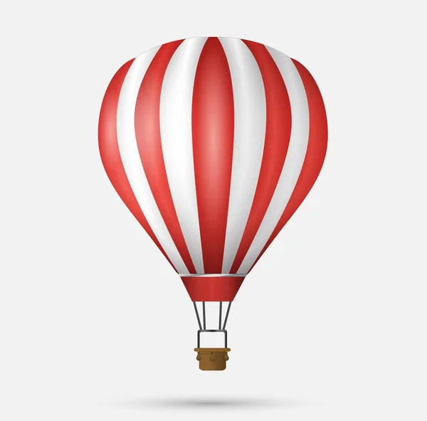 Hot Air Balloon Icon Isolated White — Stock Vector