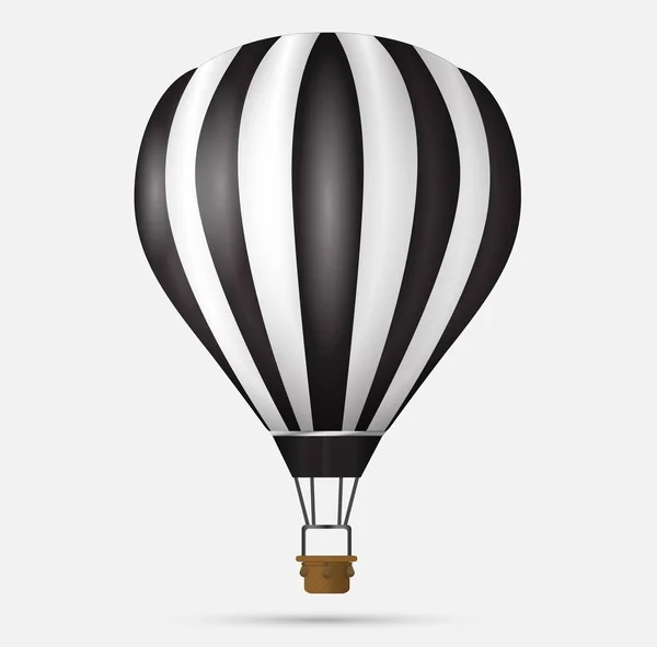 Hete Lucht Ballon Pictogram Geïsoleerd Wit — Stockvector