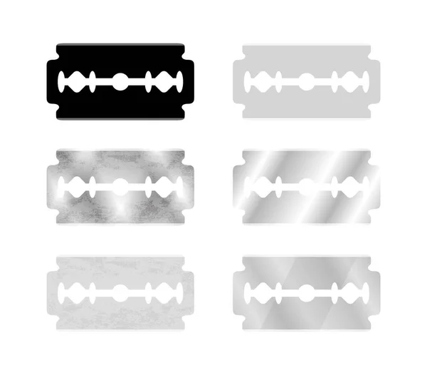 Набір Піктограм Лезами Пробки Ізольовано Білому — стоковий вектор