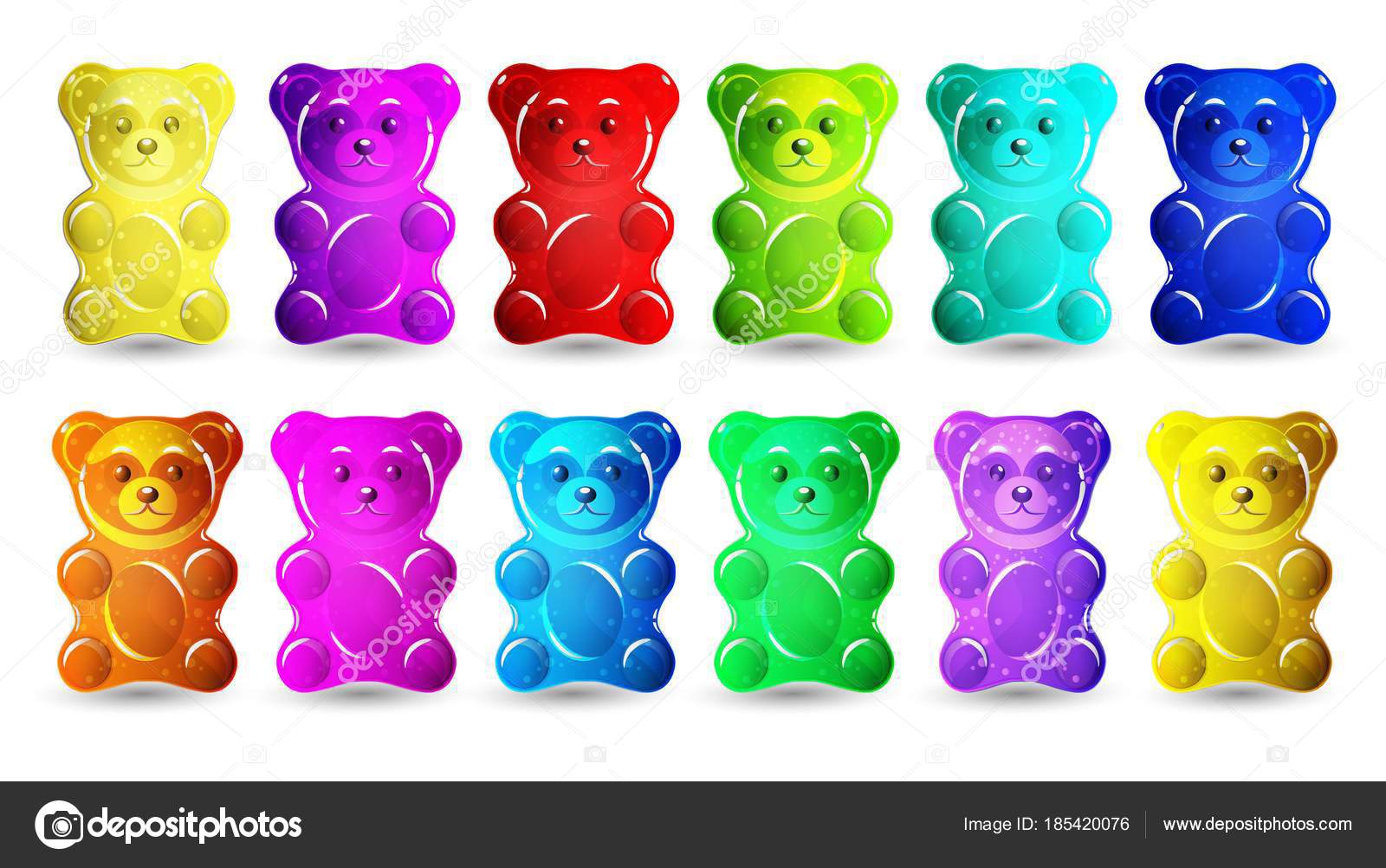 Gummy Bears Candy Isolated editorial photo. Illustration of bears -  136484496