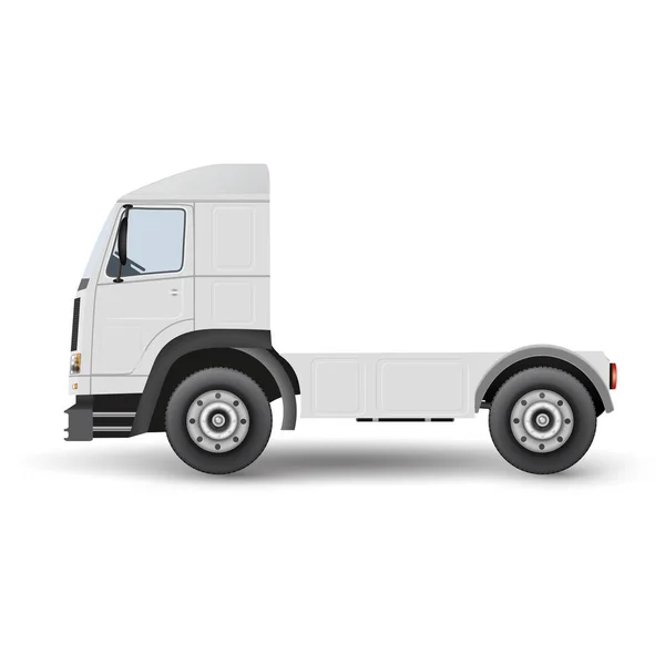 Gros Tracteur Camion Pour Transport Fret Vecteur Illustration Isolé Sur — Image vectorielle