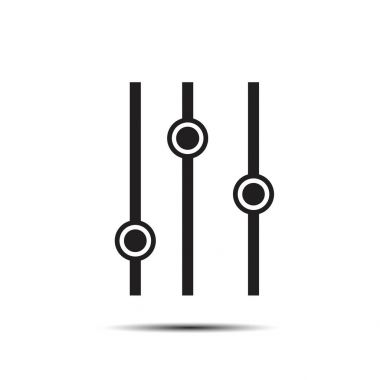 Ayarlar simgeler web ve beyaz arka plan üzerinde mobil uygulamalar için