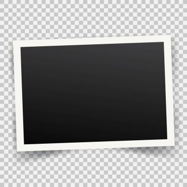 Polaroid fotoğraf çerçeve şablonu kopya alanı ile