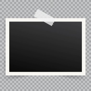 ekli polaroid fotoğraf çerçeve şablonu kopya alanı ile