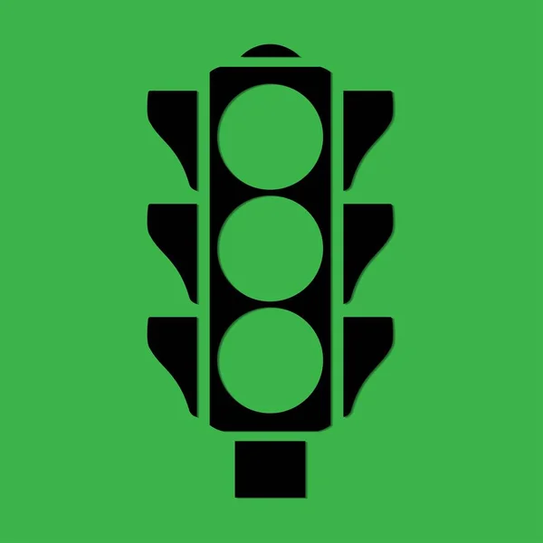 Значок Світлофора Зеленому Фоні — стоковий вектор