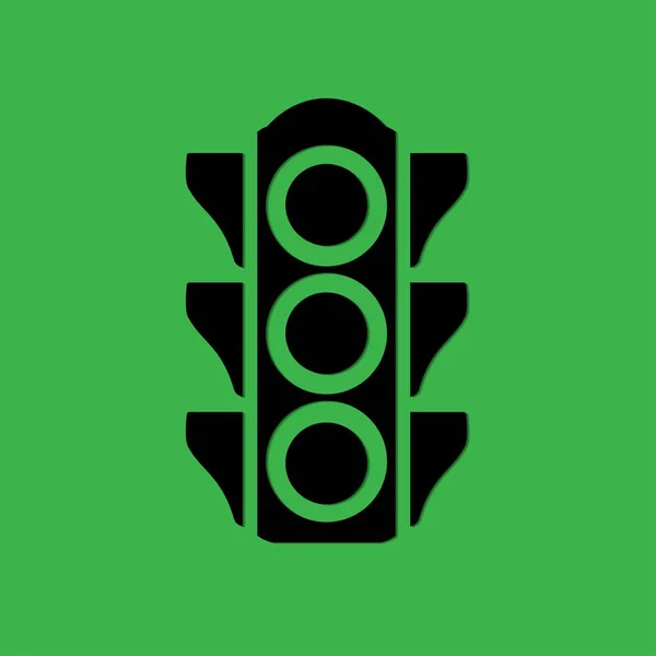 Світлофора Ізольована Зеленому Фоні — стоковий вектор