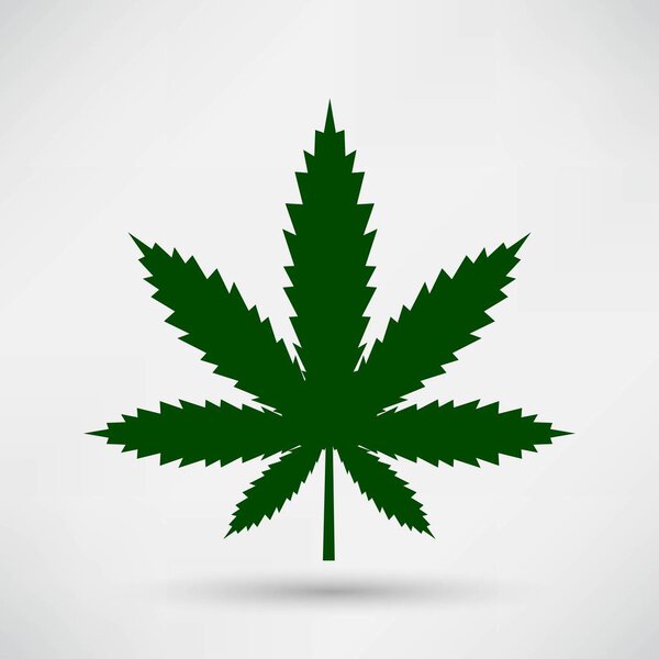 иконка конопли изолированы на белом фоне
