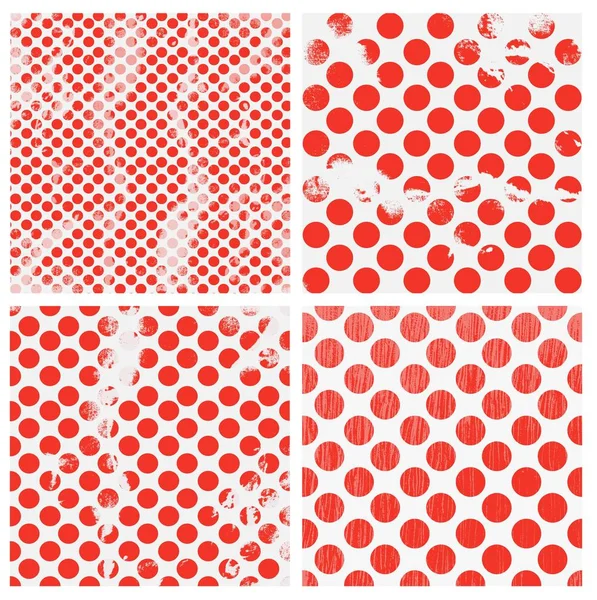 Different Polka Dots White Background — Stock Vector
