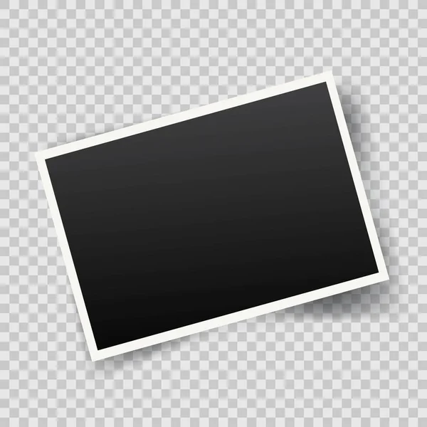Polaroid Photo Frame Template Copy Space — Stock Vector