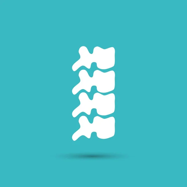 Icono Diagnóstico Columna Vertebral Sobre Fondo Azul — Vector de stock