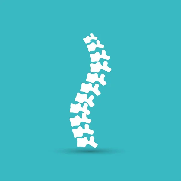 Icona Diagnostica Spinale Sfondo Blu — Vettoriale Stock