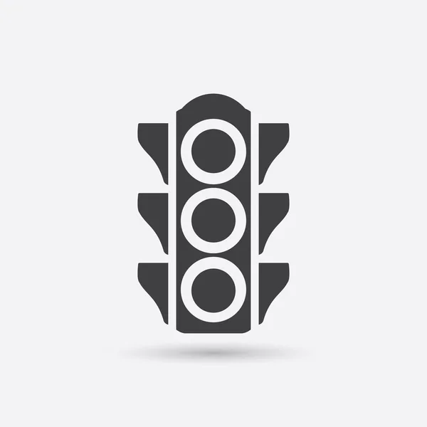 Traffic Light Icon Isolated White Background — Stock Vector