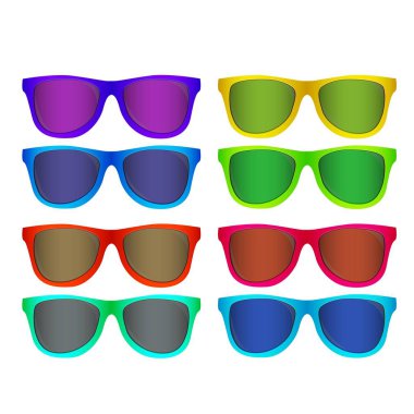 çok renkli stil gözlük dizi