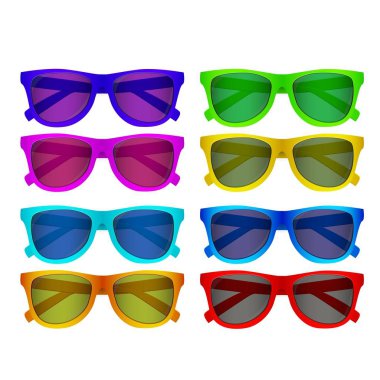 çok renkli stil gözlük dizi