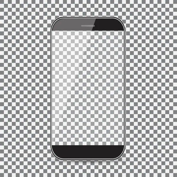 Handy Ikone Schwarzes Symbol Auf Transparentem Hintergrund — Stockvektor