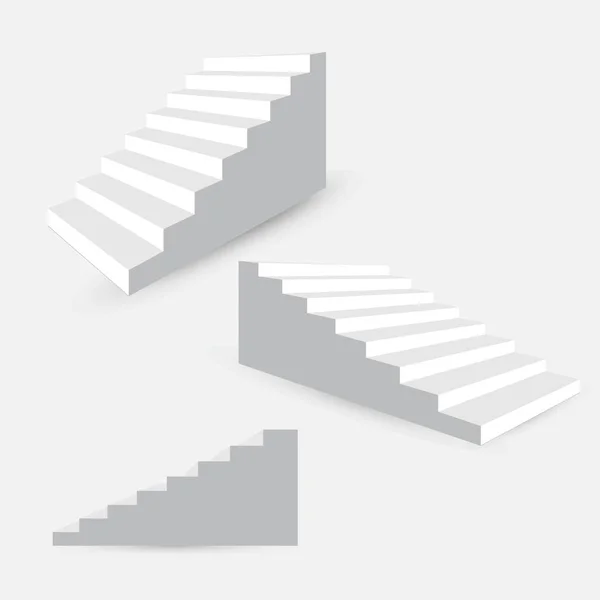 白色楼梯模板集 — 图库矢量图片