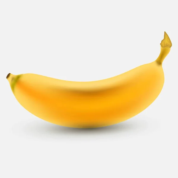 香蕉水果的颜色图标 现代简单的平面素食标志 生态食品互联网的概念 流行的黄色自然矢量符号网站设计 网络按钮 移动应用 标识说明 — 图库矢量图片