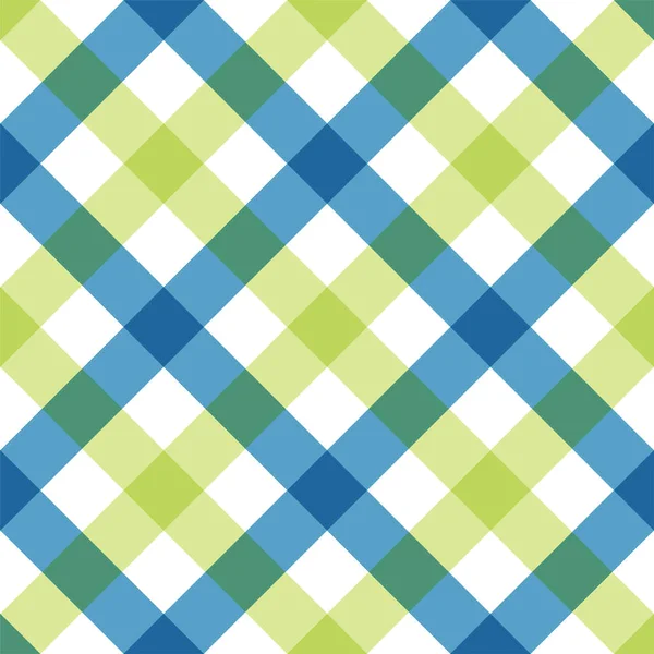 Azul Verde Diagonal Cuadros Textura Mantel Retro — Archivo Imágenes Vectoriales