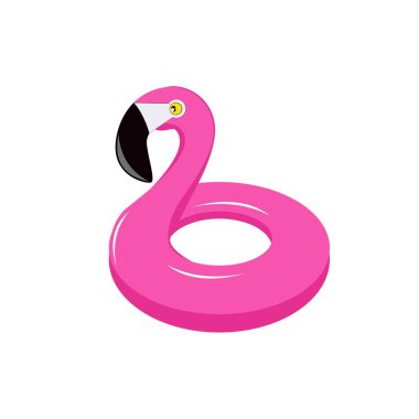 Yaz flamingo float. İzole