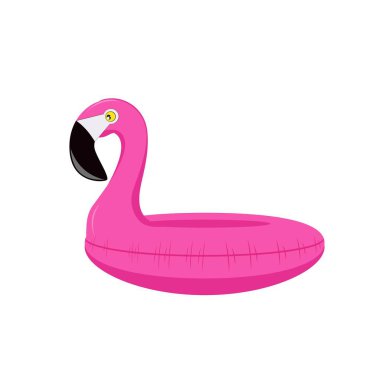 Yaz flamingo float. İzole