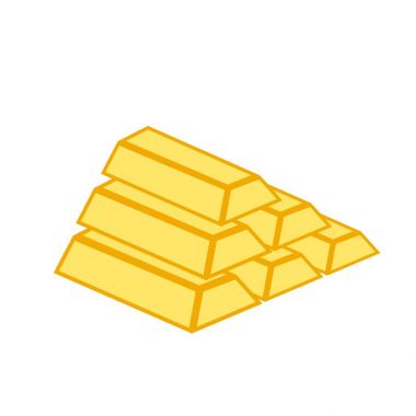 Altın çubuklar kutsal kişilerin resmi, vektör çizim