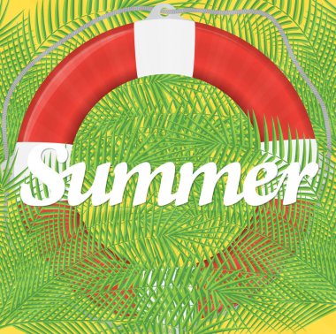 Yaz saati afiş, vektör çizim 