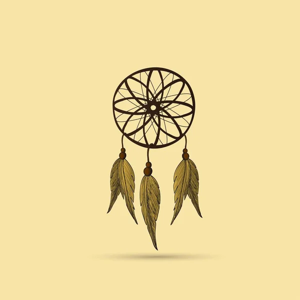 Native American Indian Dreamcatcher — Stock Vector