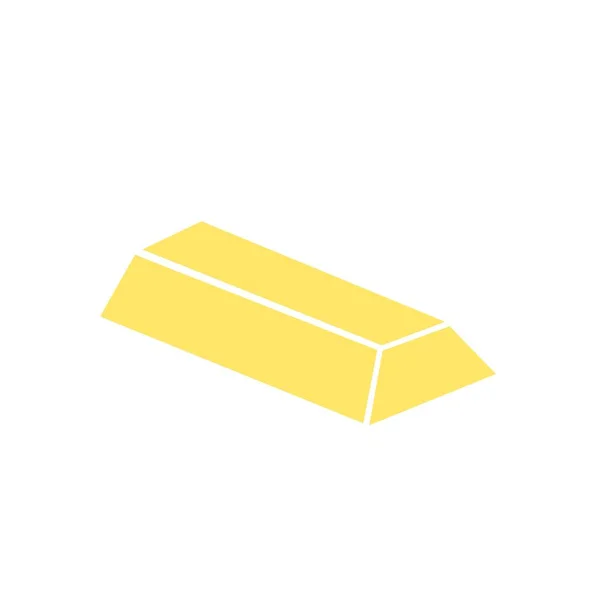 Gold Bar Icon Vector Illustration — Stock Vector