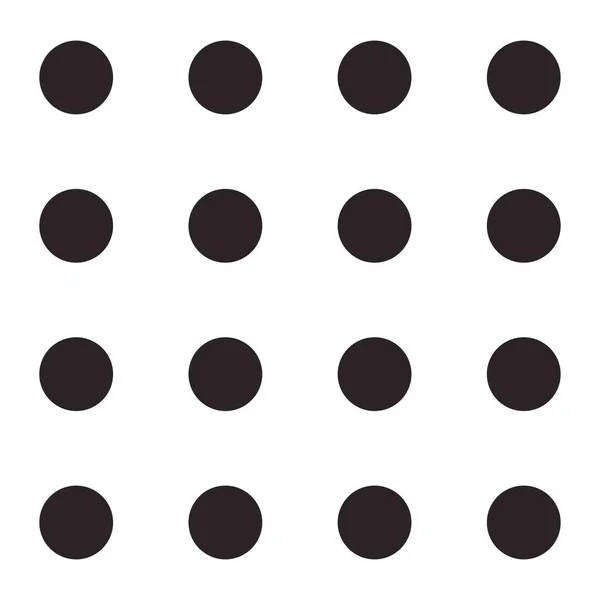 Černá Bílá Bezešvé Polka Dot Pattern Vektor — Stockový vektor