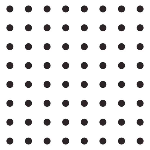 黒と白の水玉のシームレスなパターン ベクトル — ストックベクタ
