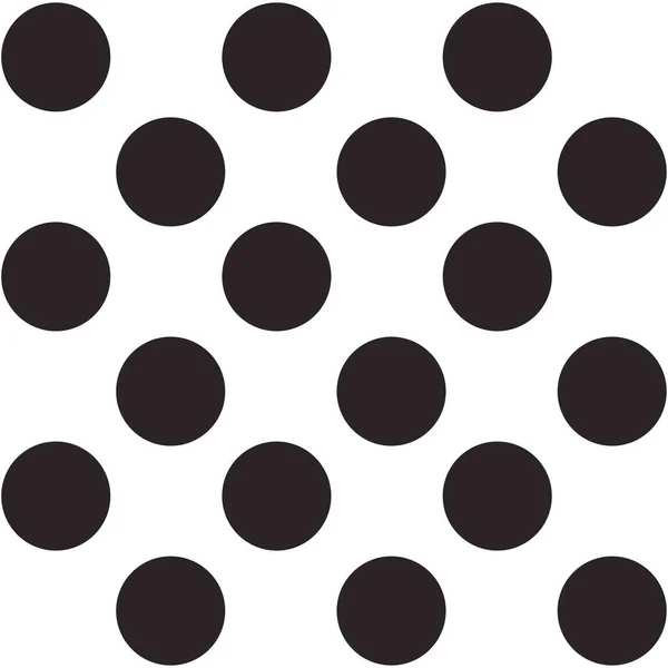 Zwart Wit Naadloze Polka Dot Patroon Vector — Stockvector