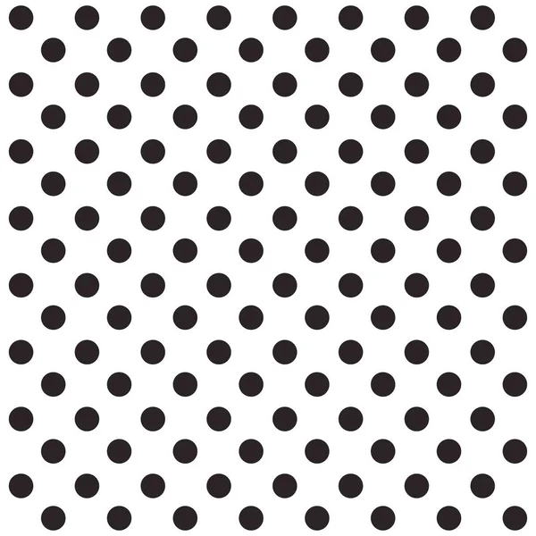 Zwarte Naadloze Polka Dots Patroon — Stockvector