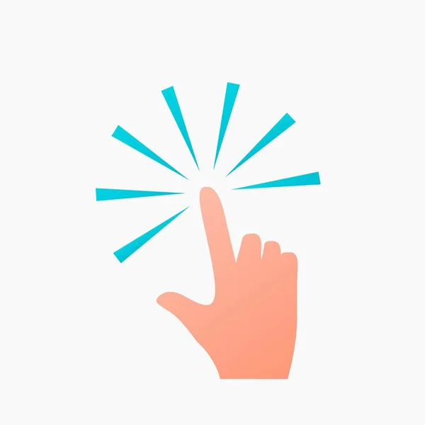 Clicking Finger Icon Hand Pointer Vector — Stock Vector