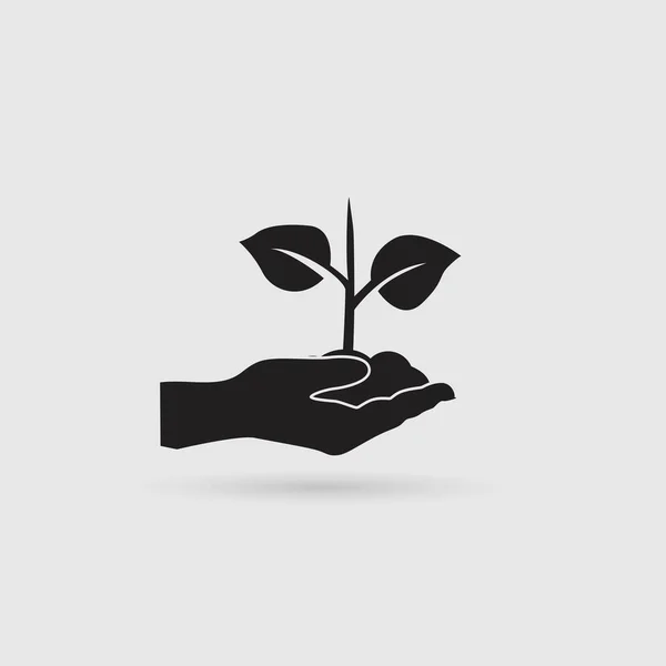 Plant Hand Vector Icon — Stock Vector