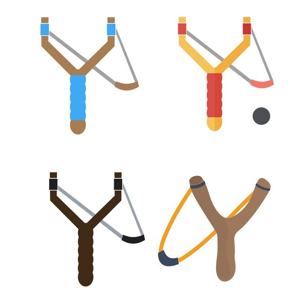 Рогатка изолирована на белой фото-реалистичной векторной иллюстрации
