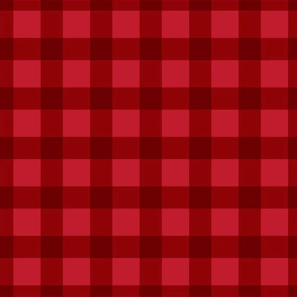 Red Plaid Checkered Gingham Pattern — Stock Vector