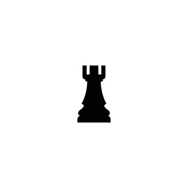 Chess rook vector icon.web design. Chess piece simple solid icon