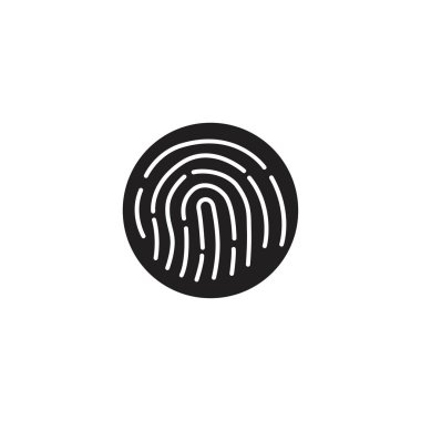 Fingerprint line design vector illustration.