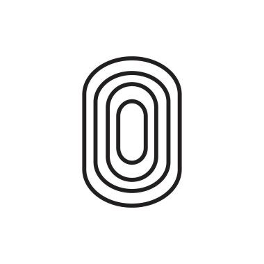 Fingerprint line design vector illustration.