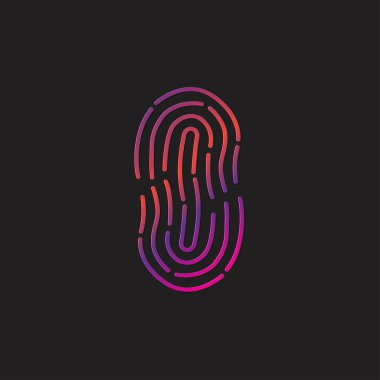 Abstract vector fingerprint icon