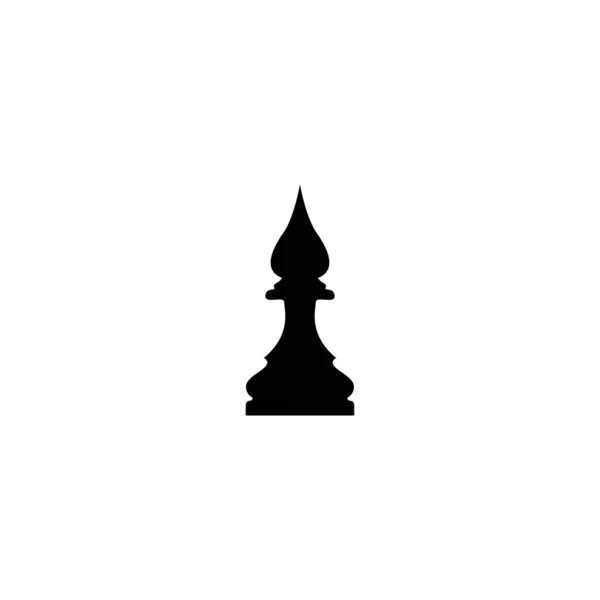 Elephant figure in chess icon — Stock Vector