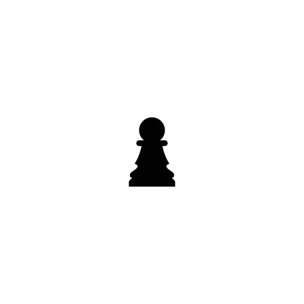 Chess Pawn Vector Icon. isolated on white background — 스톡 벡터