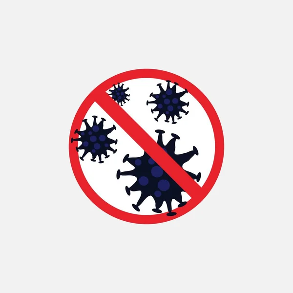 Signer prudence coronavirus. Arrêtez le coronavirus. Éclosion de coronavirus. Risque de coronavirus et de santé publique maladie et éclosion de grippe. — Image vectorielle